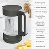 image:imageMartha Stewart Electric Kettle with Removable Stainless Steel Tea Infuser Glass Carafe17L 7 Cups Hot Water Boiler 4 Presets Keep Warm amp Auto ShutOff Cordless 360 Swivel Base Linen CreamCaviar Gray